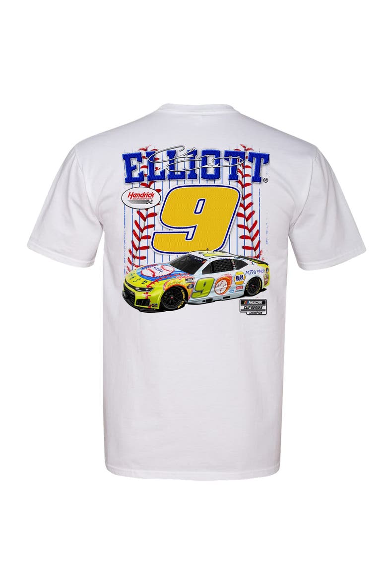 Men's Classic Ink  White Chase Elliott NAPA/Children's Healthcare of Atlanta T-Shirt, Alternate, color, White