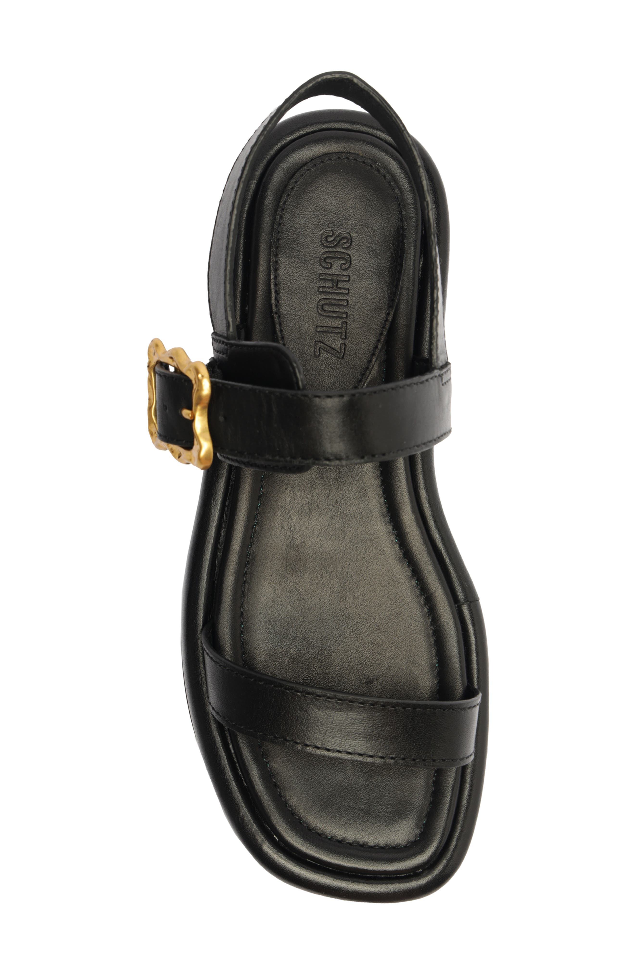 Schutz Wavy Ankle Strap Platform Sandal, Alternate, color, 