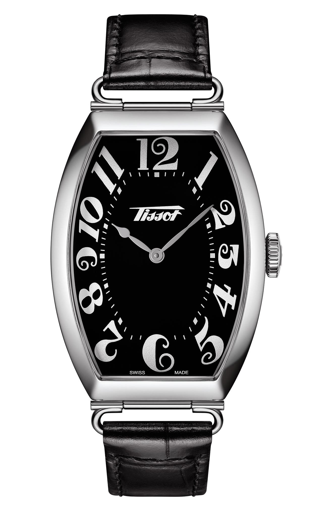 Tissot Heritage Porto Leather Strap Watch, 42.5mm x 31mm