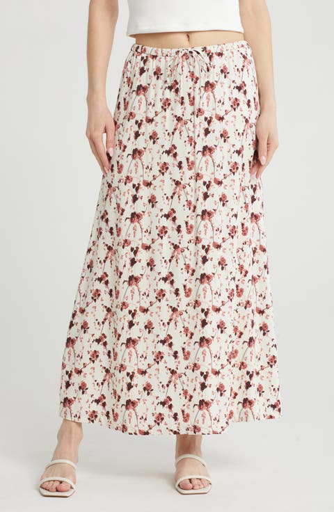 Drawstring Trumpet Skirt