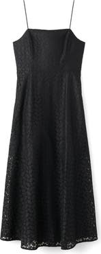 MANGO Cutwork Embroidery Midi Dress