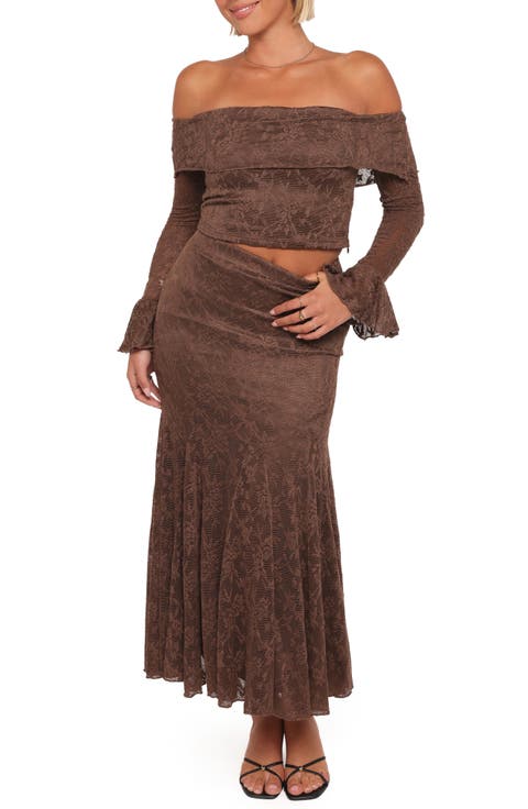 Bromley Lace Off the Shoulder Top & Maxi Skirt Set