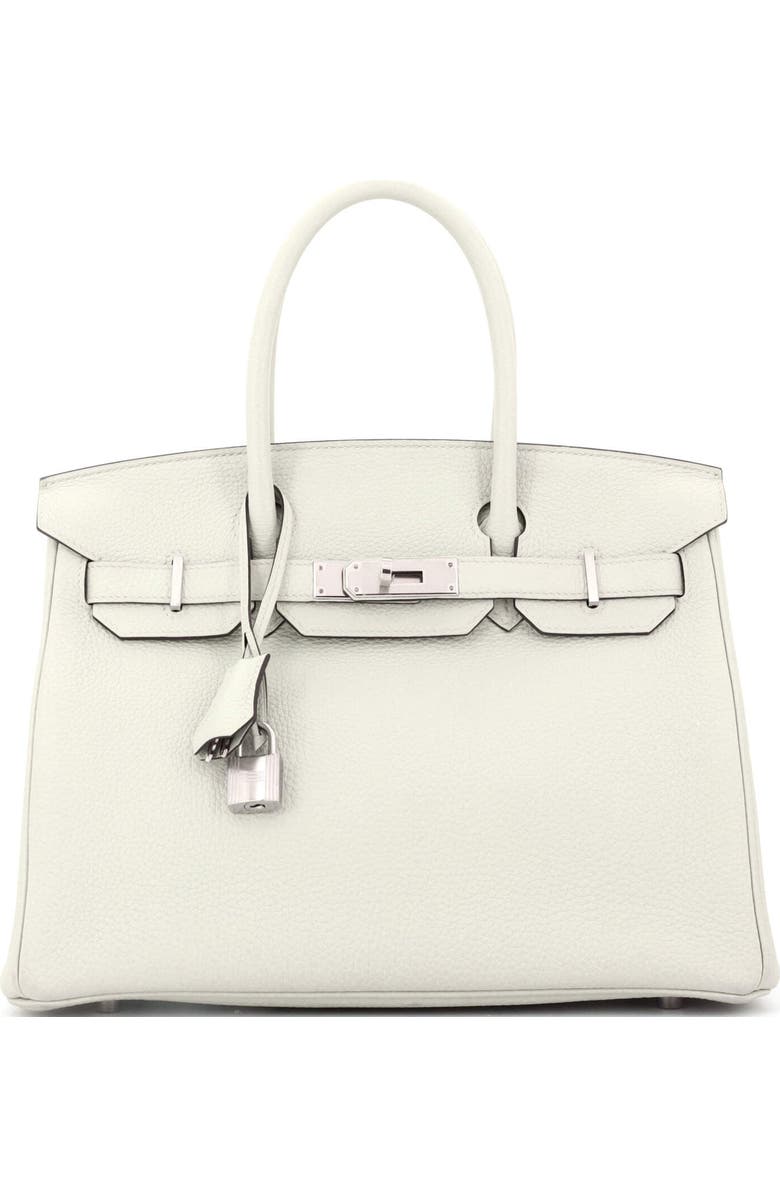 Pre-Owned Hermes Birkin Handbag Grey Togo with Palladium Hardware 30, Main, color,