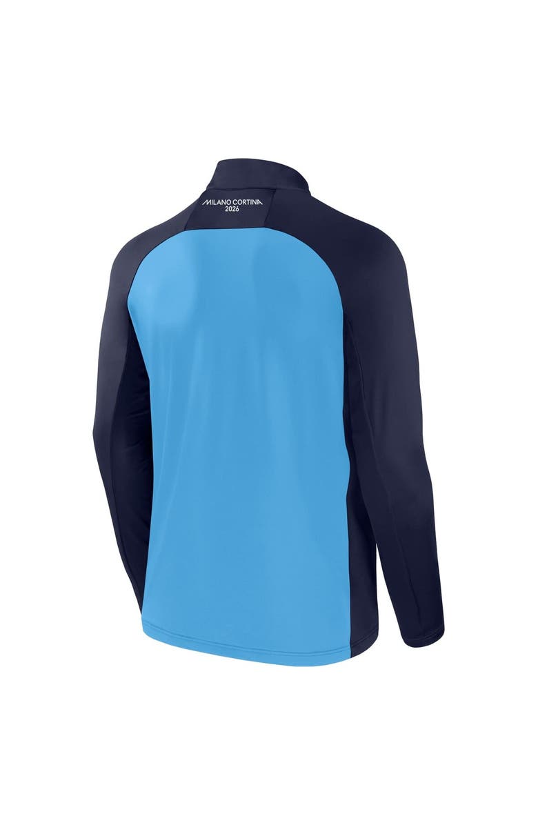 FANATICS Men's Fanatics Blue Milano Cortina 2026 Winter Olympics Raglan Quarter-Zip Jacket, Alternate, color, Blue