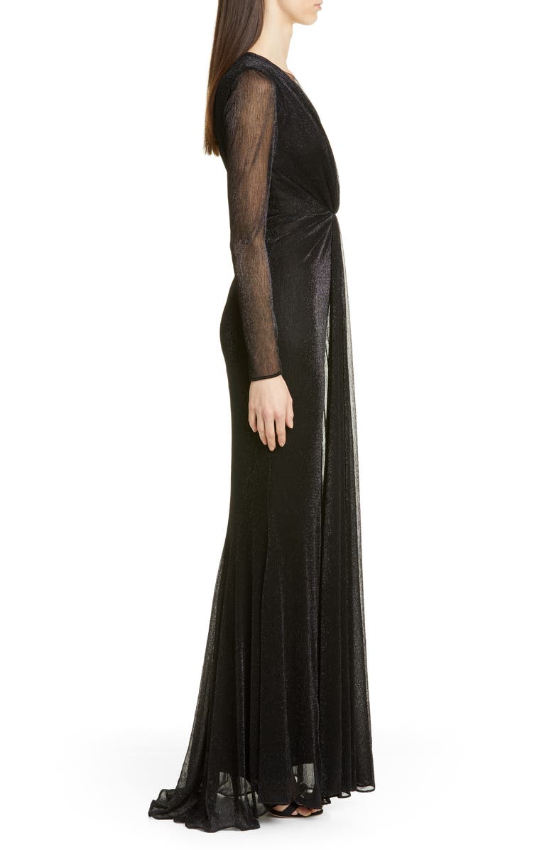 green emerald velvet dress TALBOT RUNHOF Evening Gown