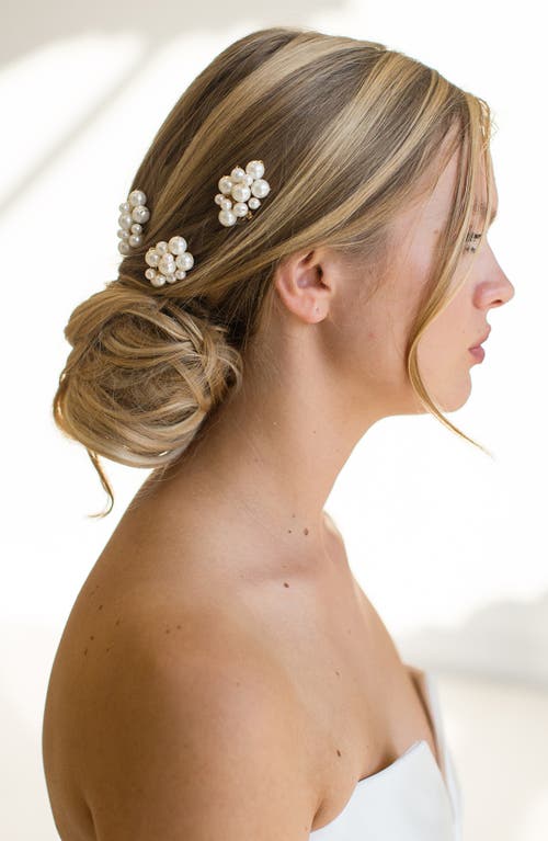 Brides And Hairpins Brides & Hairpins Ataya Comb Set Of 3 In Gold
