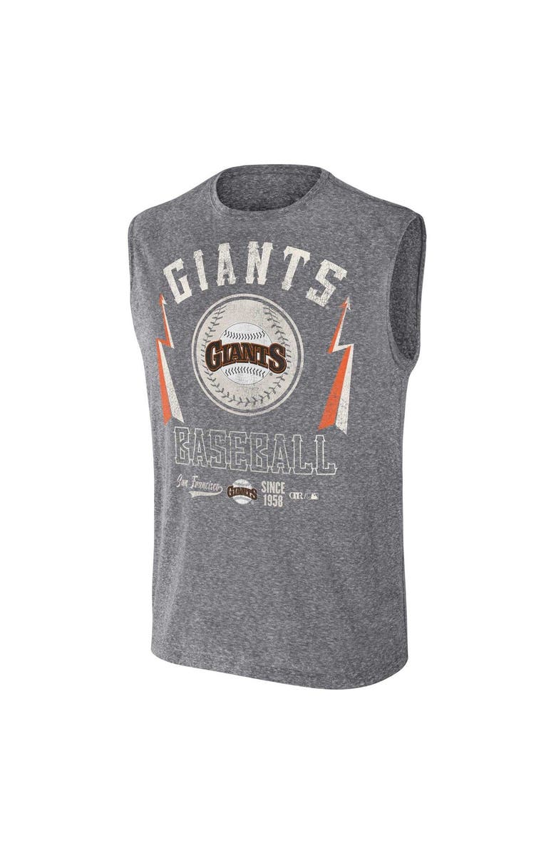 Darius Rucker Collection by Fanatics Men's Darius Rucker Collection by Fanatics Charcoal San Francisco Giants Relaxed-Fit Muscle Tank Top, Alternate, color, Charcoal