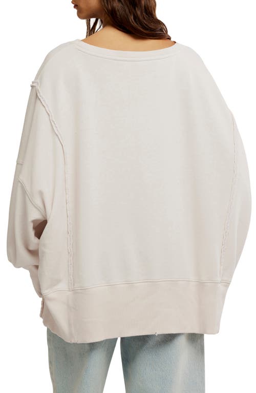 Free People Camden Oversize Graphic Sweatshirt In White