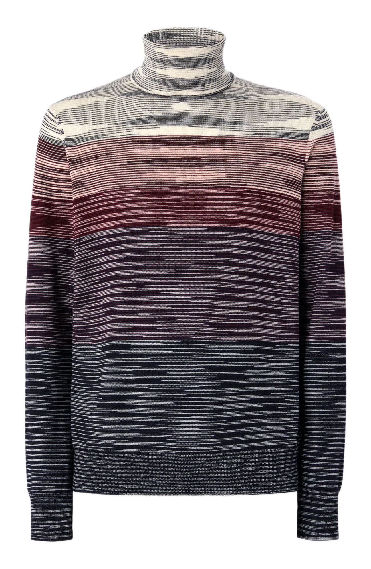 High-neck Sweater In All-over Flame Wool - image 2