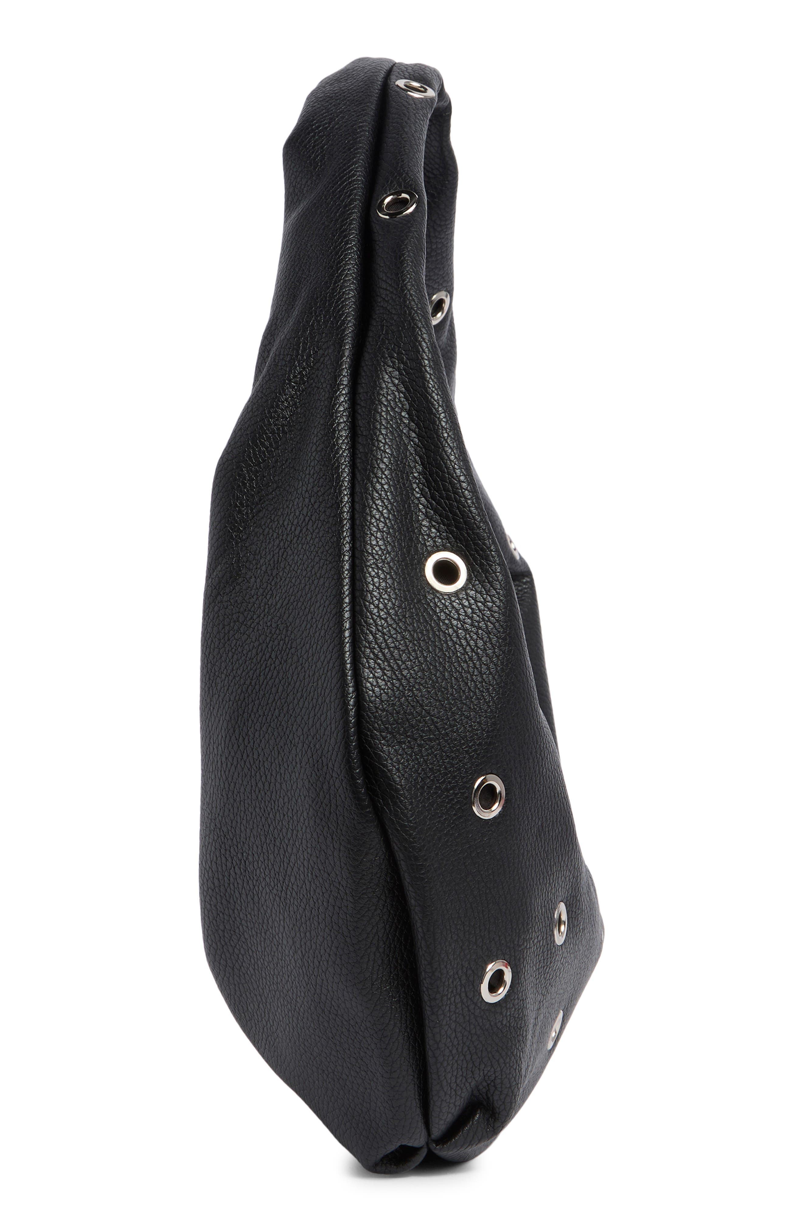 URBAN EXPRESSIONS HANDBAGS Grommet Hobo Bag, Alternate, color, Black