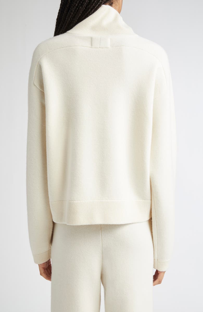 LOULOU DE SAISON Dries Stand Collar Cashmere Half Zip Sweater, Alternate, color, Ivory