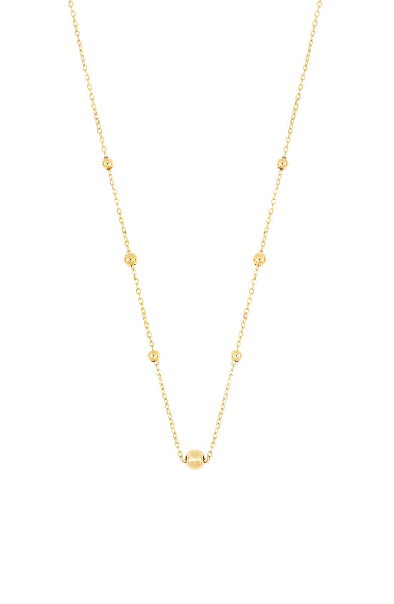 Bony Levy 14K Gold Stud Earrings & Beaded Necklace Box Set, Alternate, color, 