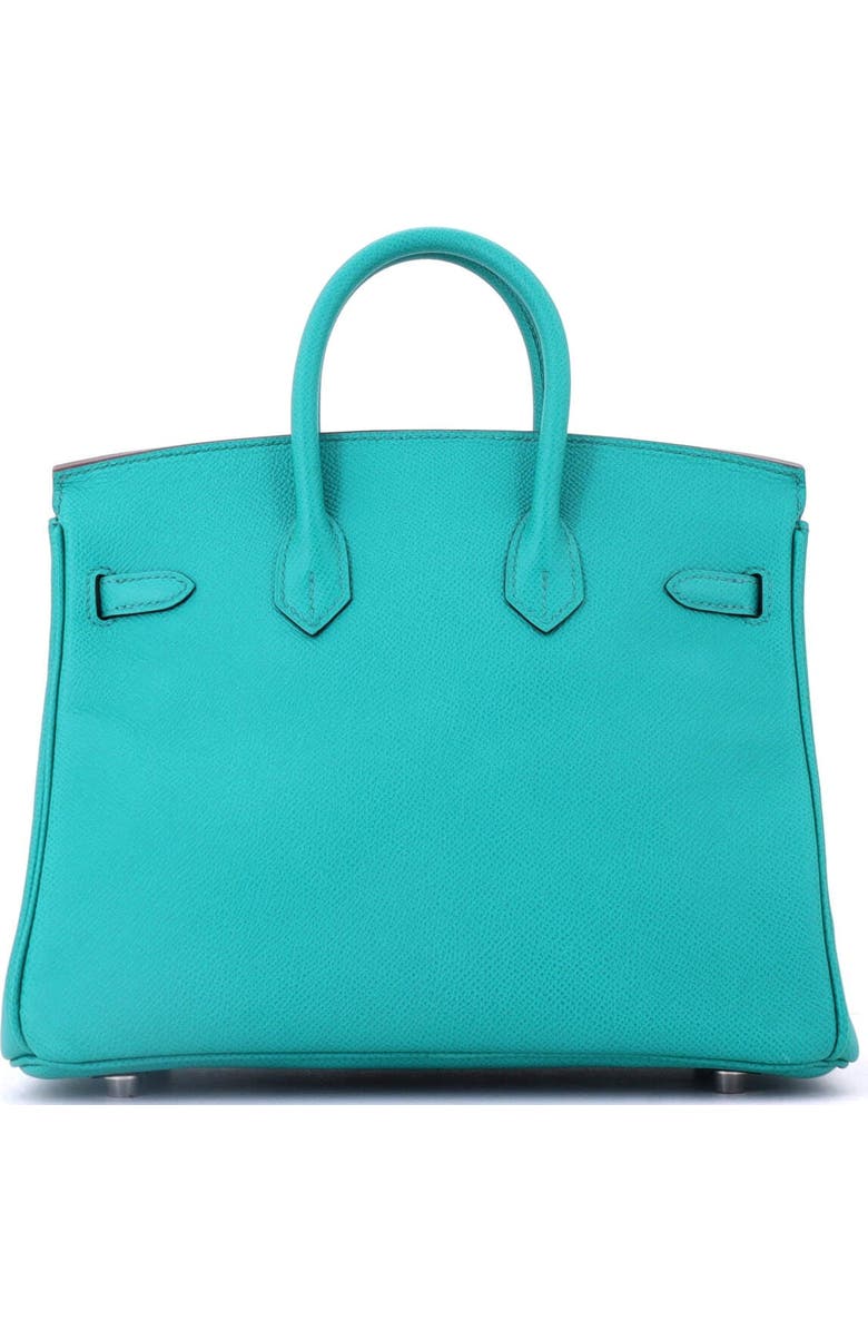 Pre-Owned Hermes Birkin Handbag Blue Epsom with Palladium Hardware 25, Alternate, color, Bleu Paon