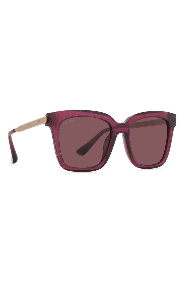 DIFF Bella 54mm Square Optical Glasses, Alternate, color, Festive Umbria / Wine