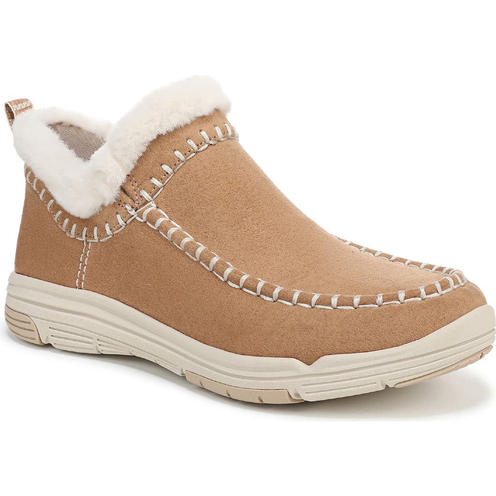 Ryka Rykä Arrow Faux Fur Trim Slip-on Bootie In Brown