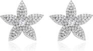 SUZY LEVIAN Cubic Zirconia Flower Stud Earrings
