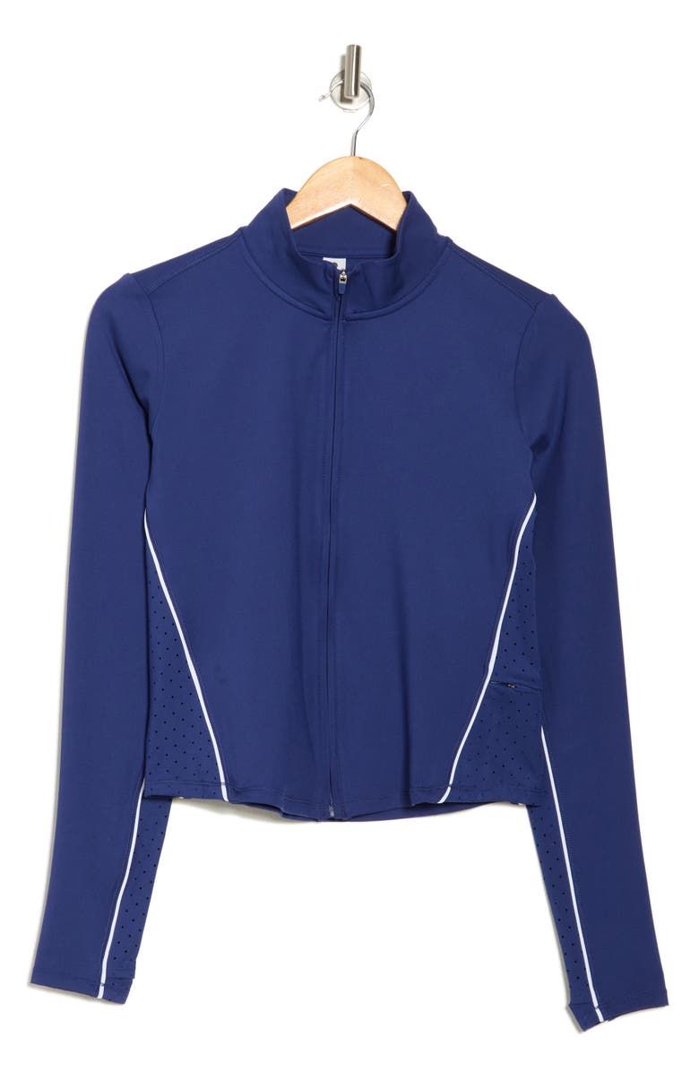 90 DEGREE BY REFLEX Serve It Up Interlock Tennis Jacket, Alternate, color, Blueprint