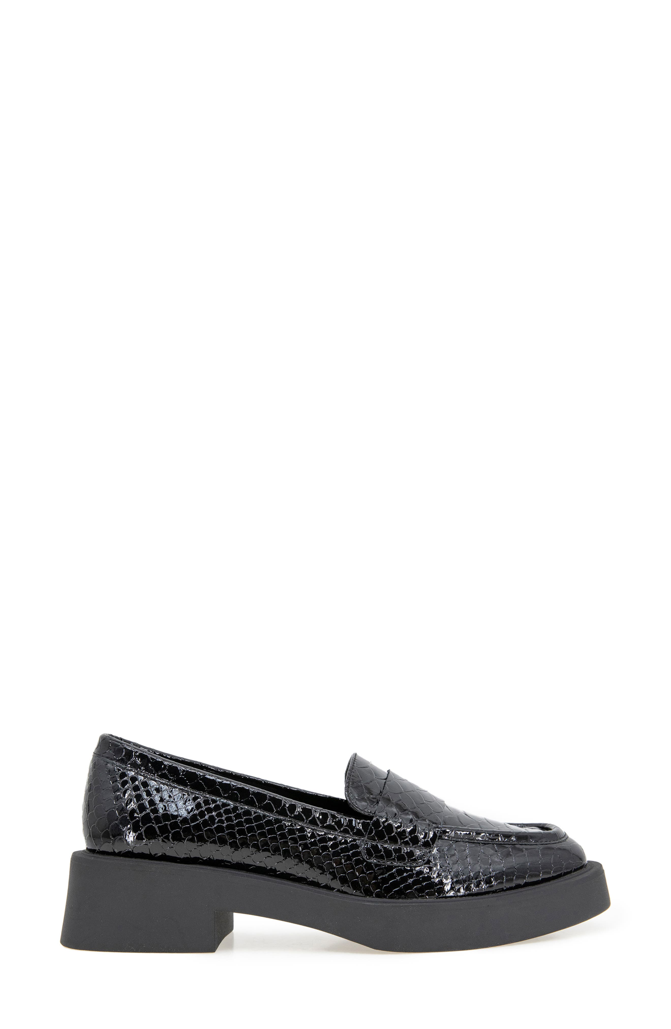 Reaction Kenneth Cole Surry Snakeskin Embossed Loafer, Alternate, color, Black Snake