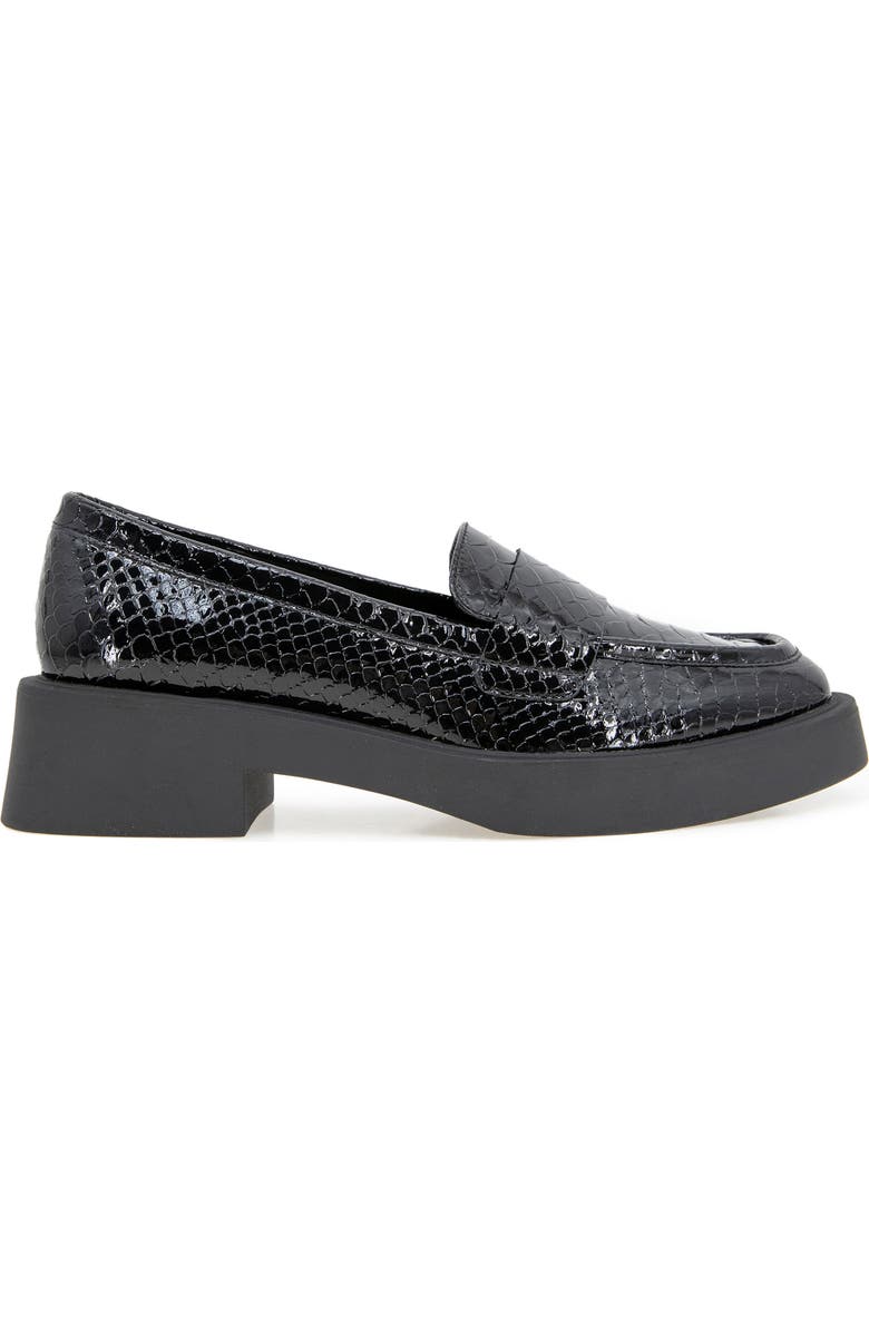 Reaction Kenneth Cole Surry Snakeskin Embossed Loafer, Alternate, color, Black Snake