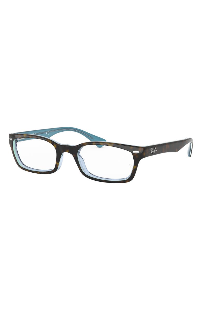 Ray-Ban 50mm Rectangular Optical Glasses, Alternate, color,