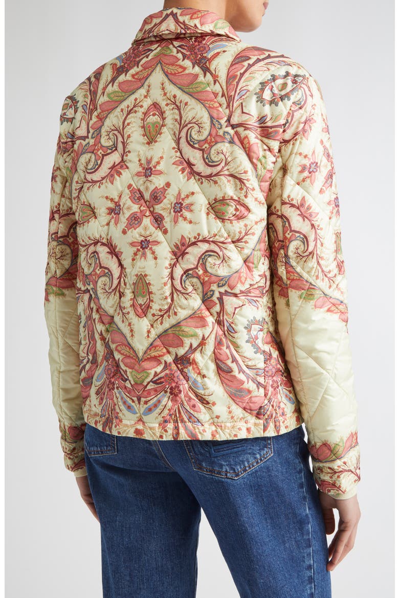 Paisley Quilted Barn Jacket, Alternate, color, OFF WHITE PRINT