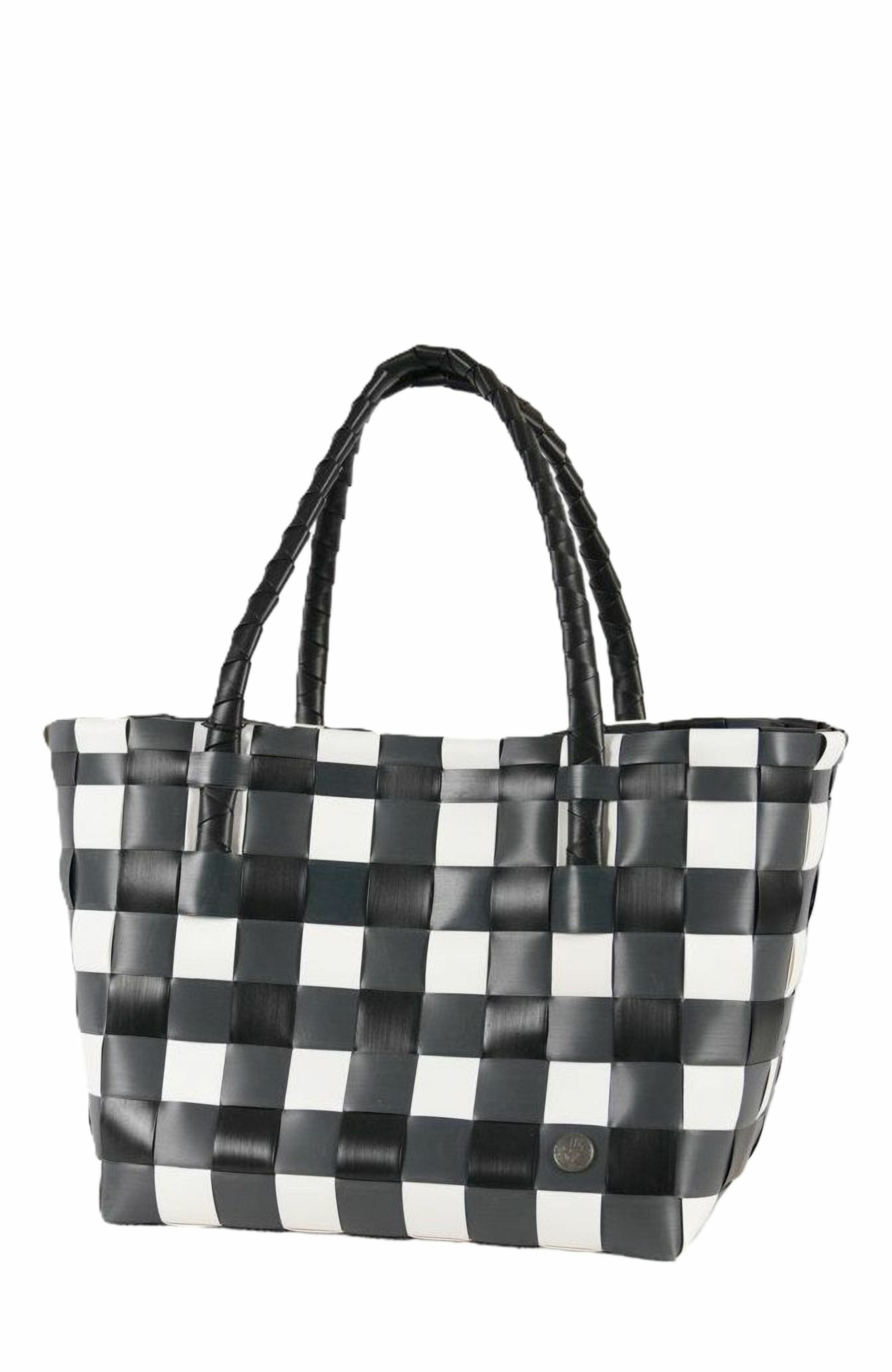 Handed By Paris Recycled Plastic Tote Bag, Main, color, Black Mix