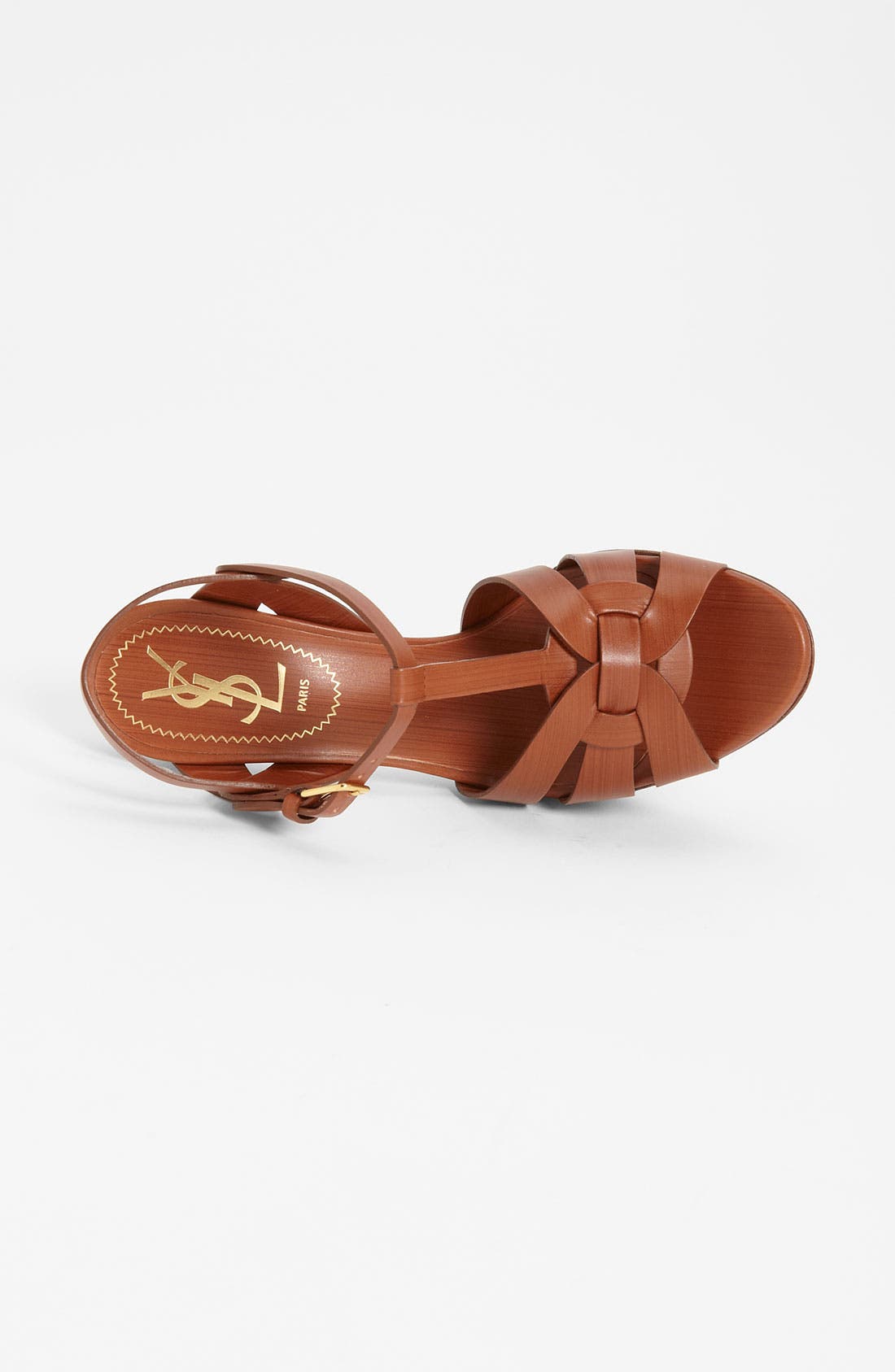 Yves Saint Laurent 'Tribute' Sandal, Alternate, color, DARK CUOIO LEATHER