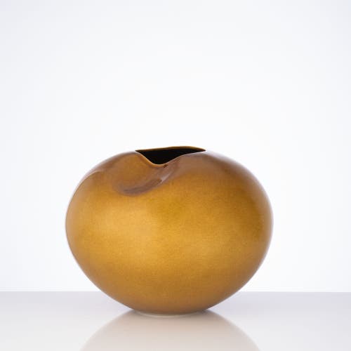 DinaDecor Milan Honey Sculptural Vase in Brown  product