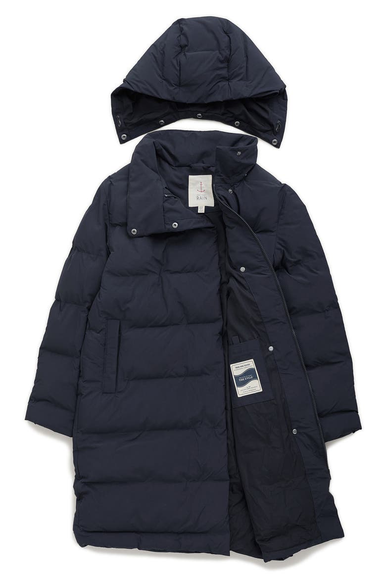 Holywell Bay Waterproof Puffer Coat, Alternate, color, INKWELL BLUE