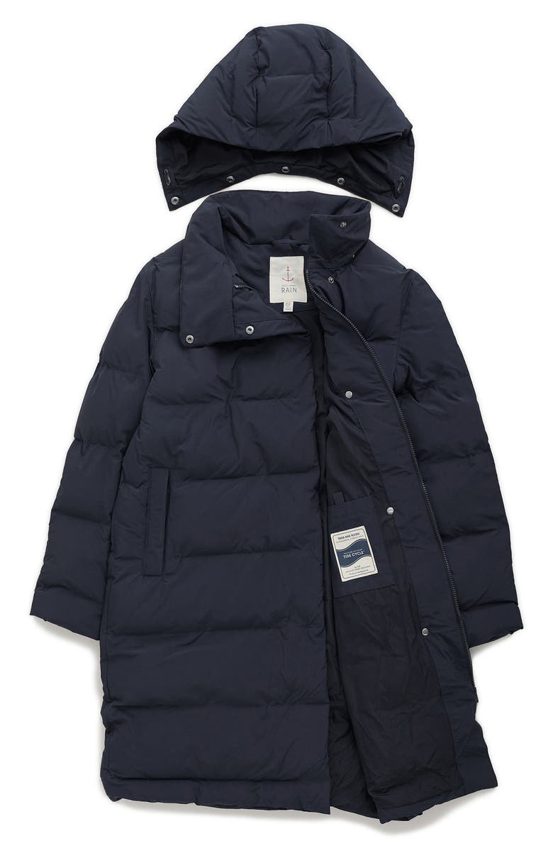 Seasalt Cornwall Holywell Bay Waterproof Puffer Coat, Alternate, color, Inkwell Blue