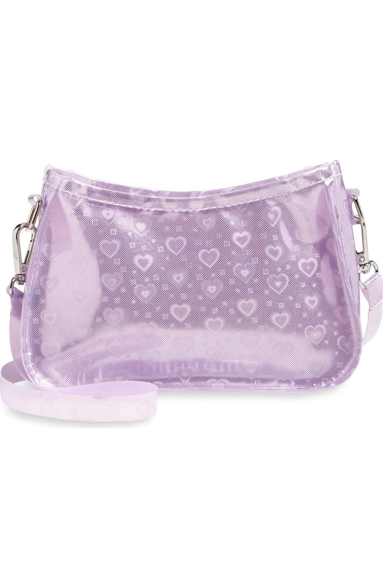 Capelli New York Kids' Heart Jelly Crossbody Bag, Main, color, Lilac