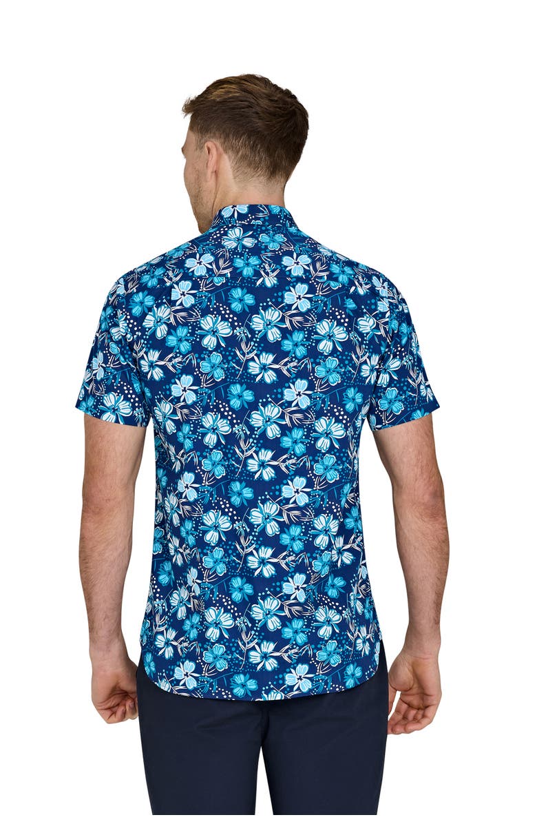 Raging Bull Short Sleeve Blossom Shirt, Alternate, color, Navy