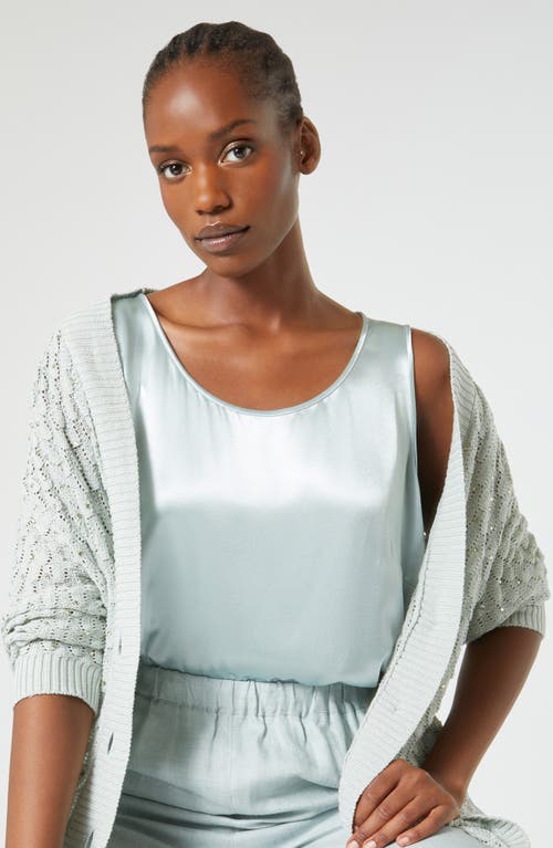 Shop Marina Rinaldi Rocco Wide Leg Linen Pants In Sage Green