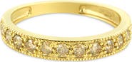 Haus of Brilliance IGI Certified 1/2Cttw Diamond 10K Gold Beaded Milgrain Band Ring