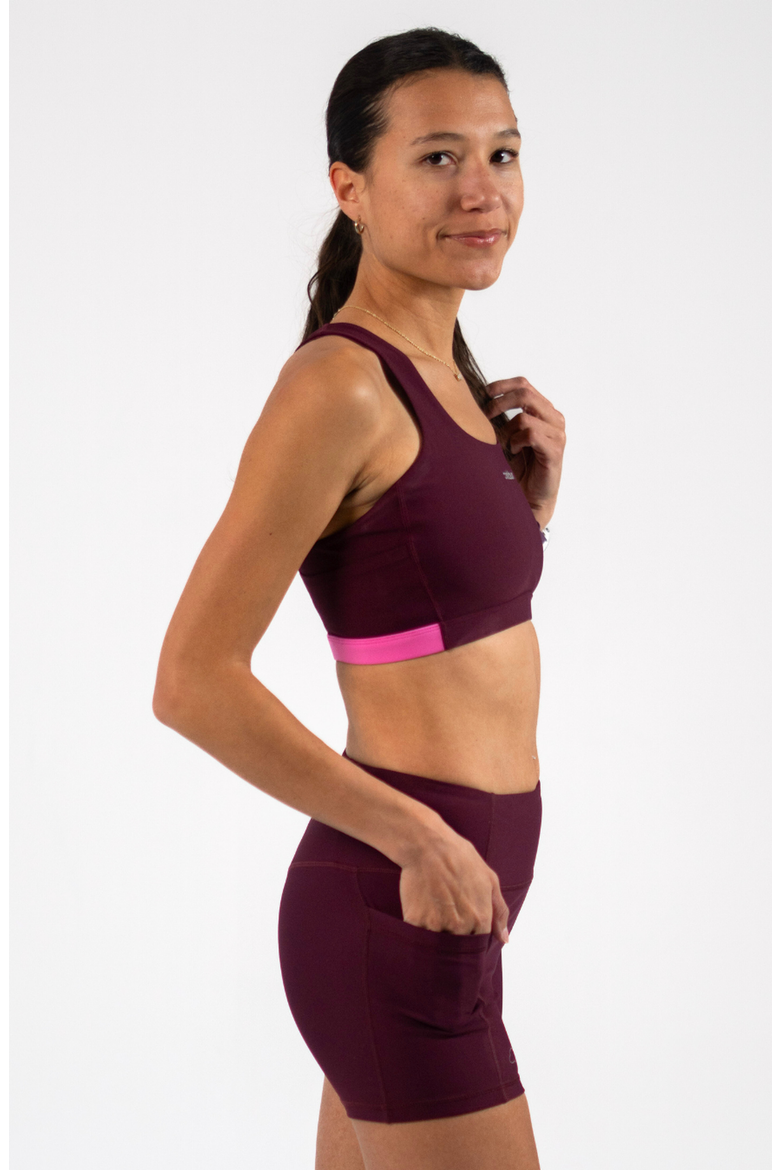 Katherine Sports Bra, Alternate, color, Maroon