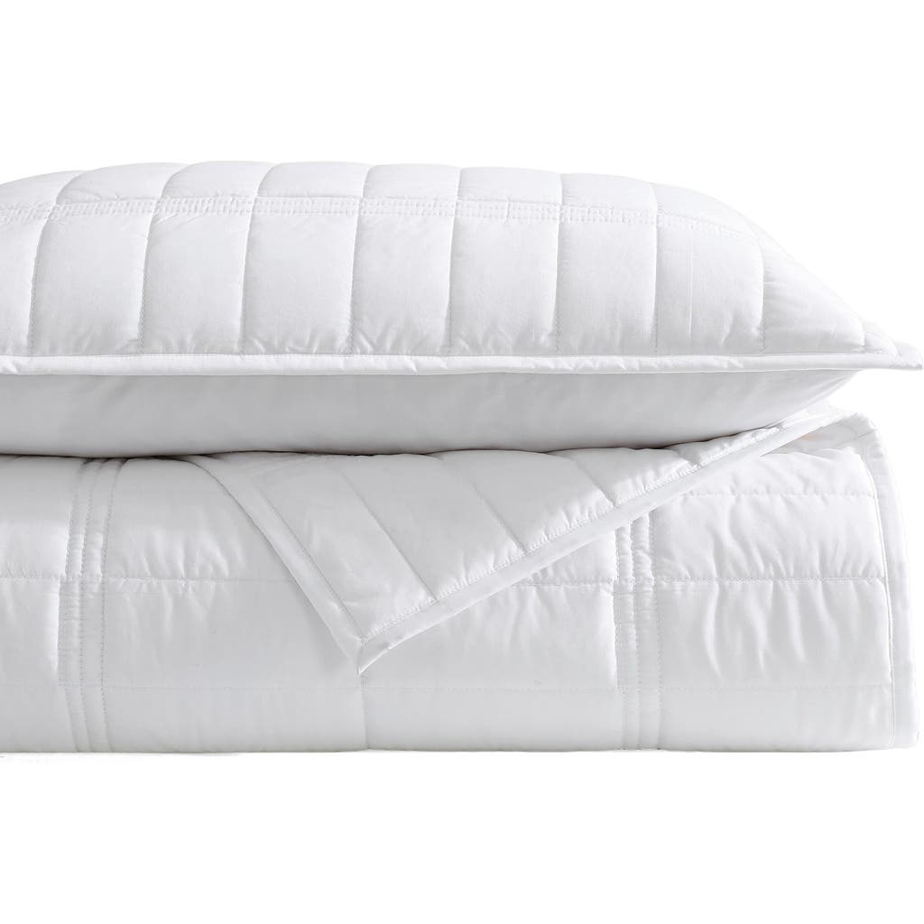 Calvin Klein Washed Percale Quilt & Shams Set In White