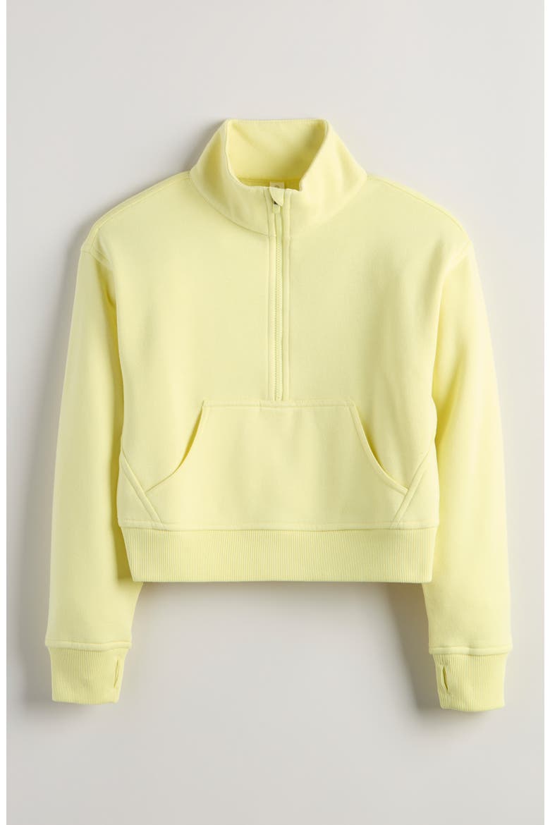 Kids' Cloud Fleece Half Zip Sweatshirt, Main, color, YELLOW PEAR