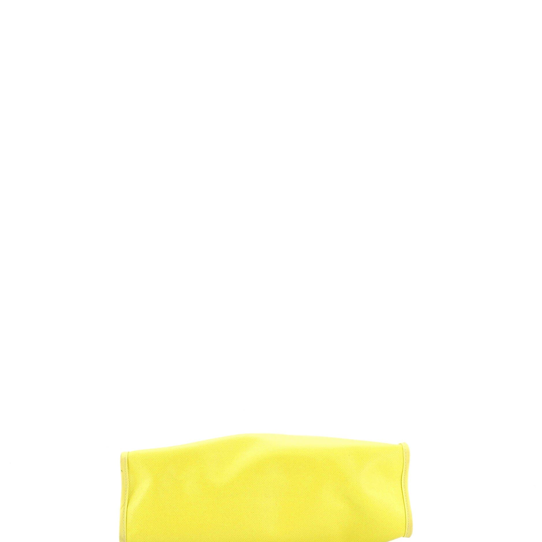 Pre-Owned Hermes Herbag Zip Berline Vache Canvas and Leather 31, Alternate, color, Lime