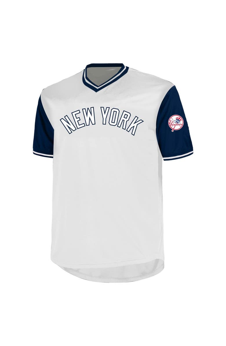 PROFILE Men's Profile Aaron Judge White New York Yankees Big & Tall Name & Number Birdeye V-Neck T-Shirt, Alternate, color, White