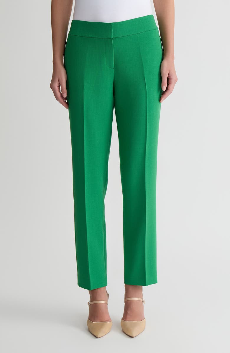 KASPER Ava Straight Leg Pants, Main, color, Lush Green