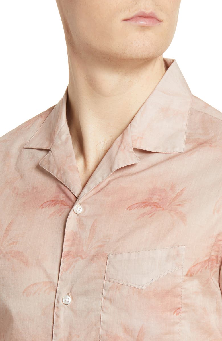 Officine Générale Dario Short Sleeve Button-Up Shirt, Alternate, color, 