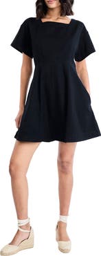 The Good Journey Square Neck Back Keyhole Cutout Dress