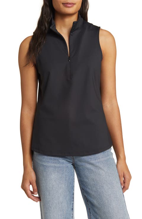 Aubrey Sleeveless Half Zip Top