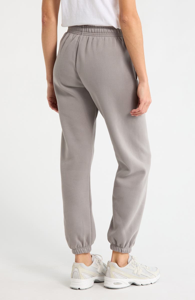 Princess Polly Puffy Logo Sweatpants, Alternate, color, Charcoal