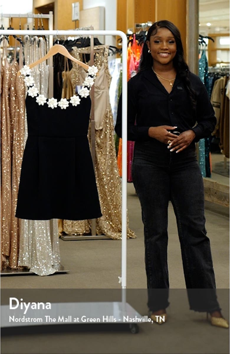 Cindy Flower Detail Cocktail Minidress, sales video thumbnail