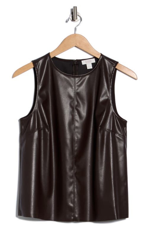 Nordstrom Rack Faux Leather Tank In Brown