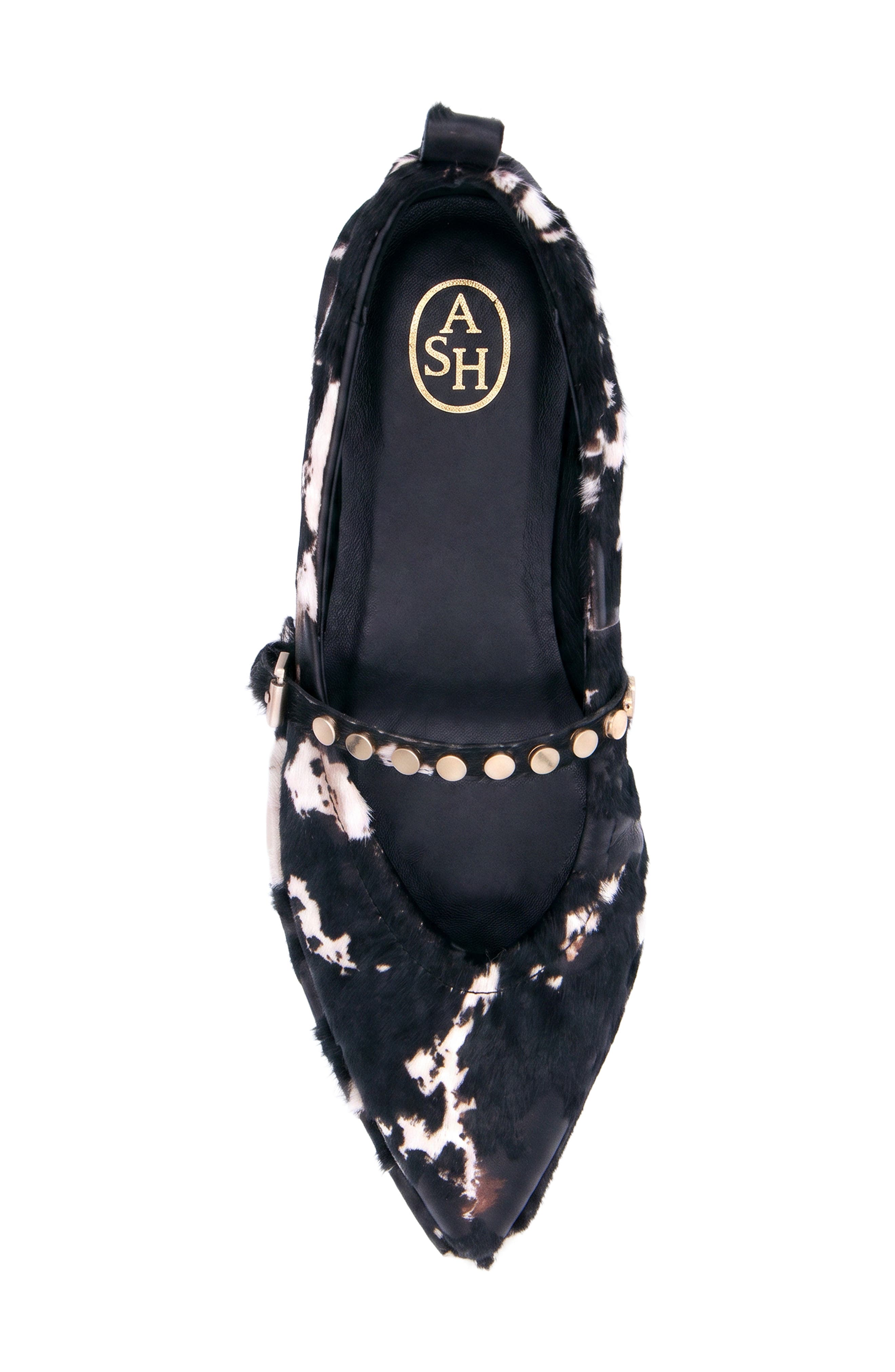 Bella Studded Mary Jane Flat, Alternate, color, BLACK EDGY