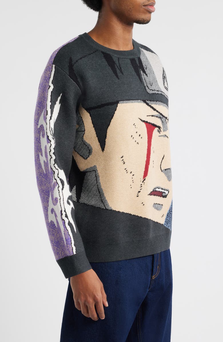 VERYRARE Shisui Eyebleed Graphic Crewneck Sweater, Alternate, color, Blue Multi
