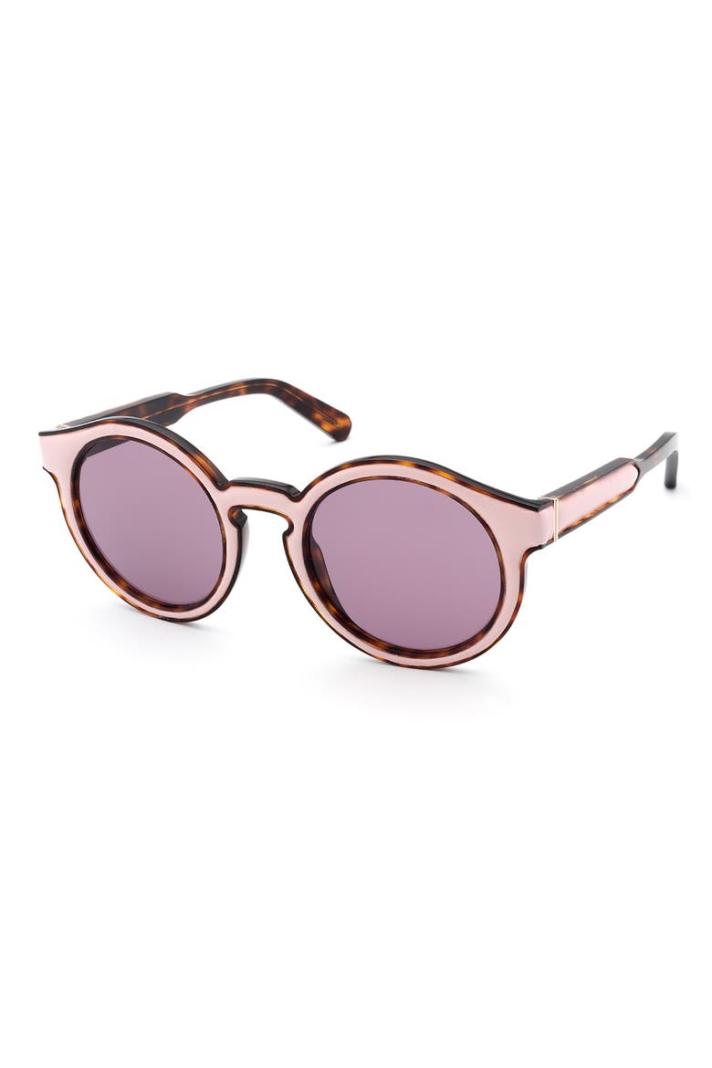 53mm Round Sunglasses, Main, color, PINK /OTHER / VIOLET