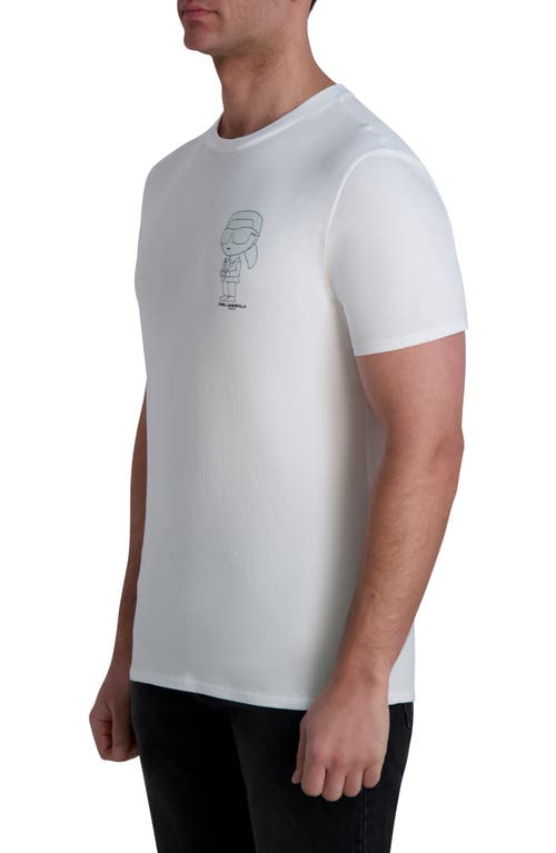 Karl Lagerfeld Paris Pixelated Karl Cotton Graphic T-shirt